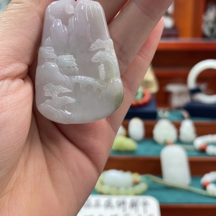 翡翠未镶嵌颈饰天然翡翠吊坠