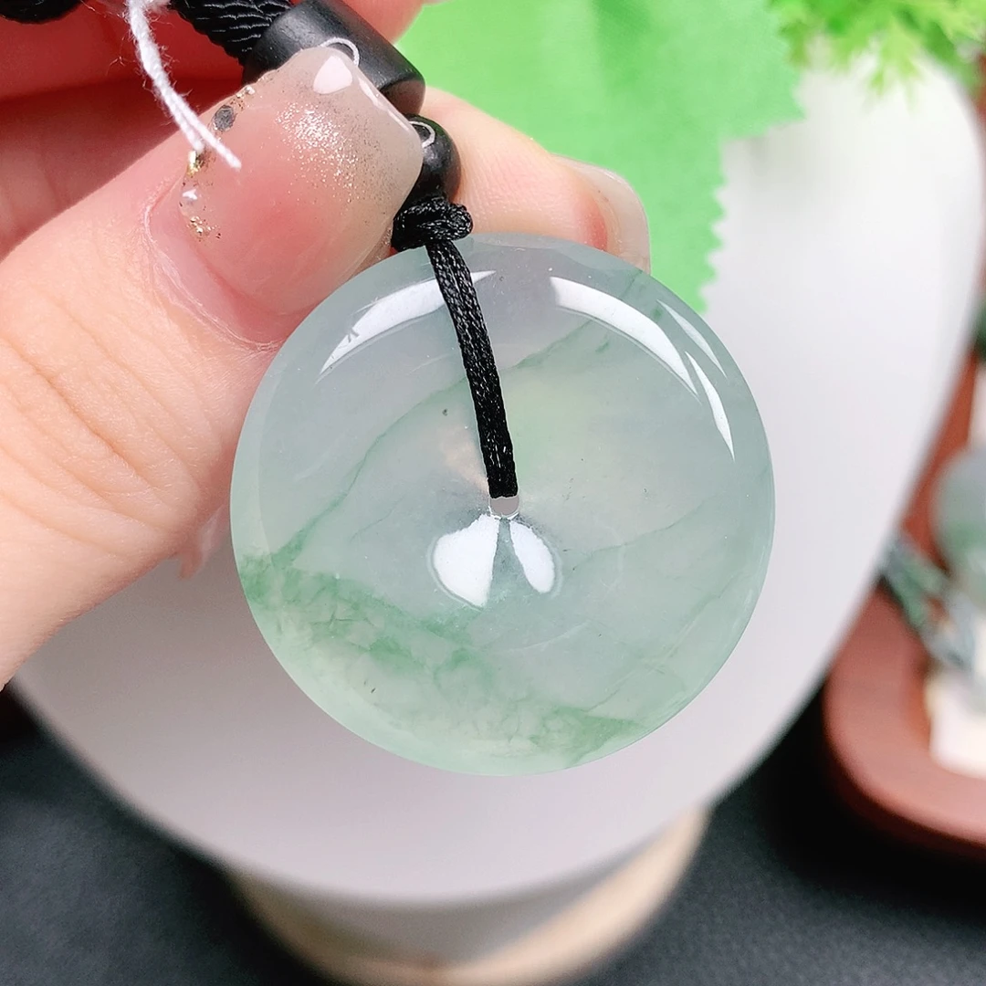 翡翠未镶嵌颈饰平安31.2-5.6