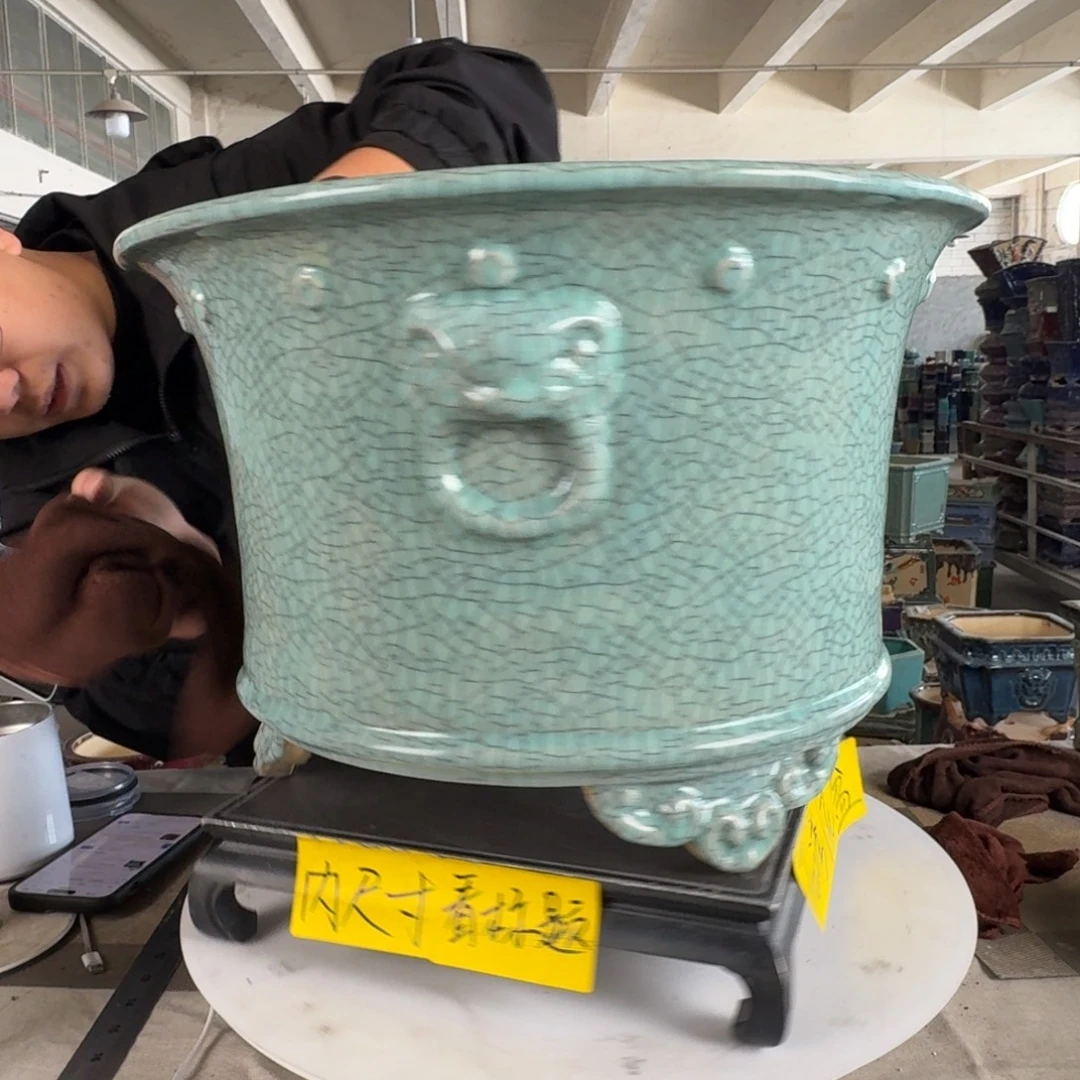 用***5。一风堂石湾花盆 小黑点 内40*25