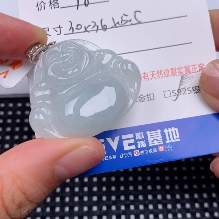 翡翠银S925镶嵌颈饰挂件
