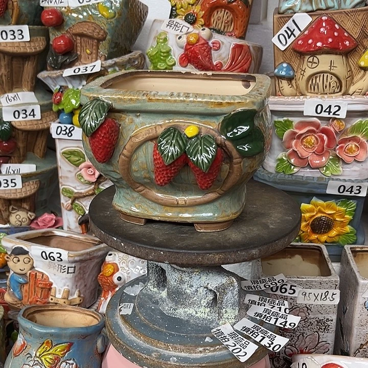 粗陶材质多肉花盆