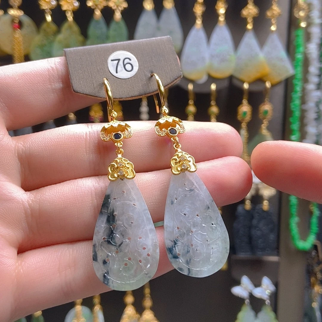 翡翠未镶嵌耳饰翡翠