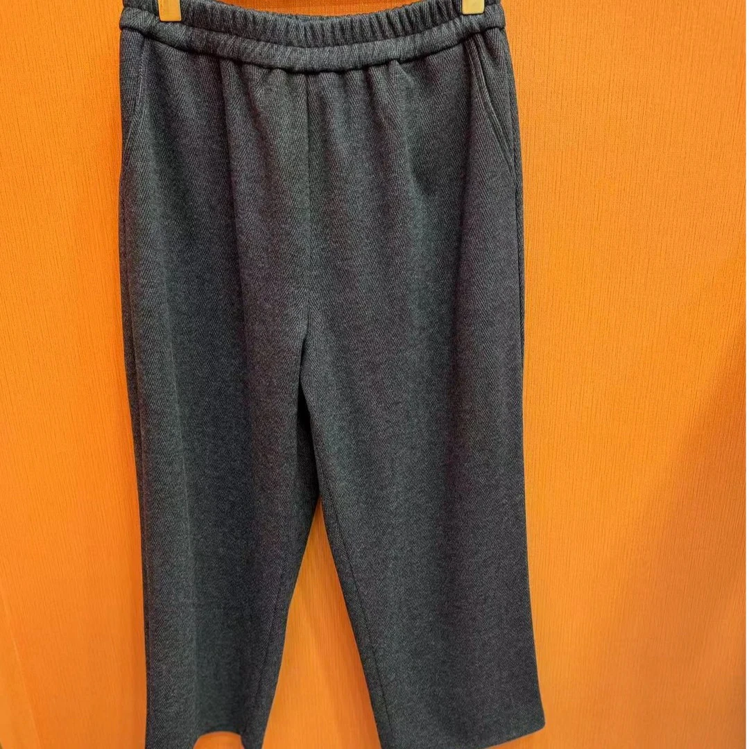 152时尚休闲百搭弹力松紧高腰九分女裤2