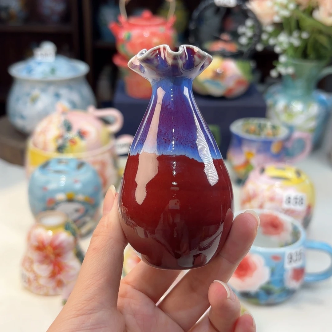 景德镇手绘高温釉下彩陶瓷茶具