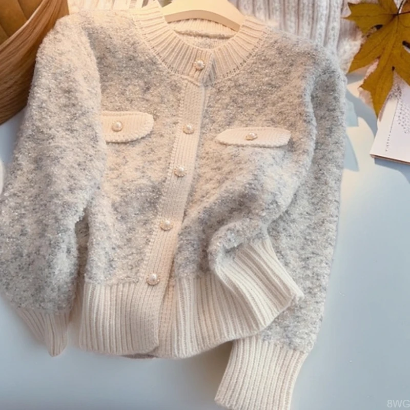 小香风针织开衫外套女2025秋冬新款甜美温柔风高级感别致时尚上衣