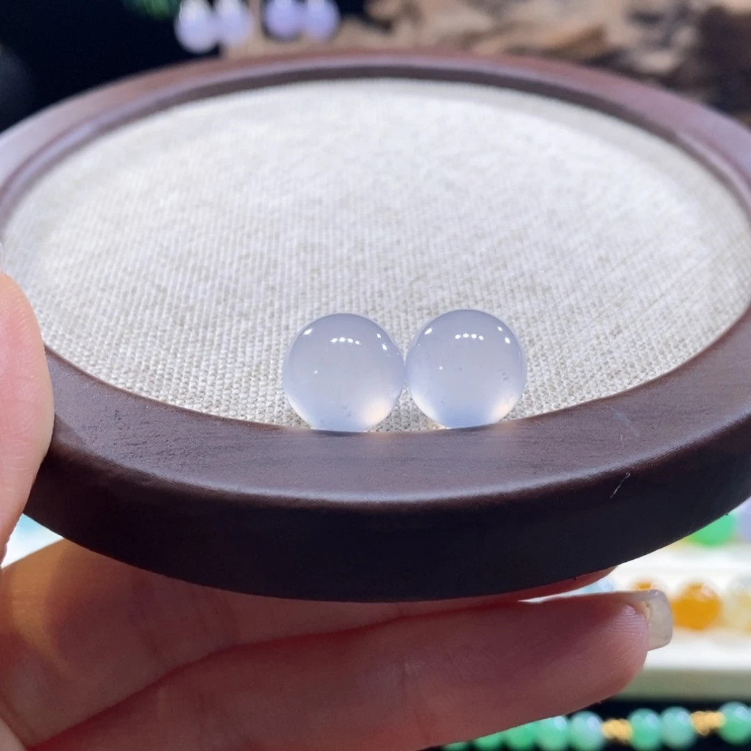 翡翠未镶嵌颈饰翡翠高冰茅台白圆珠多样性发一