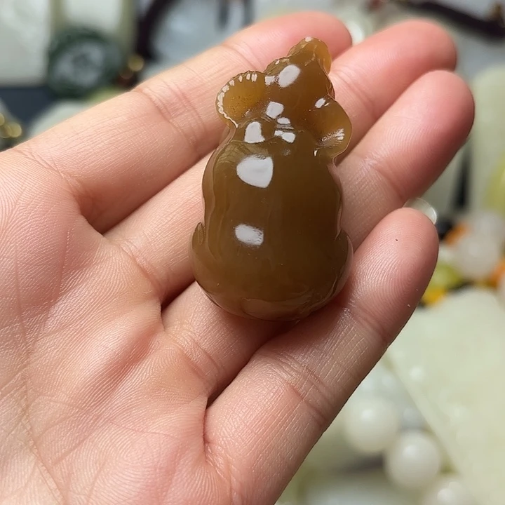 和田玉（糖玉）未镶嵌车挂