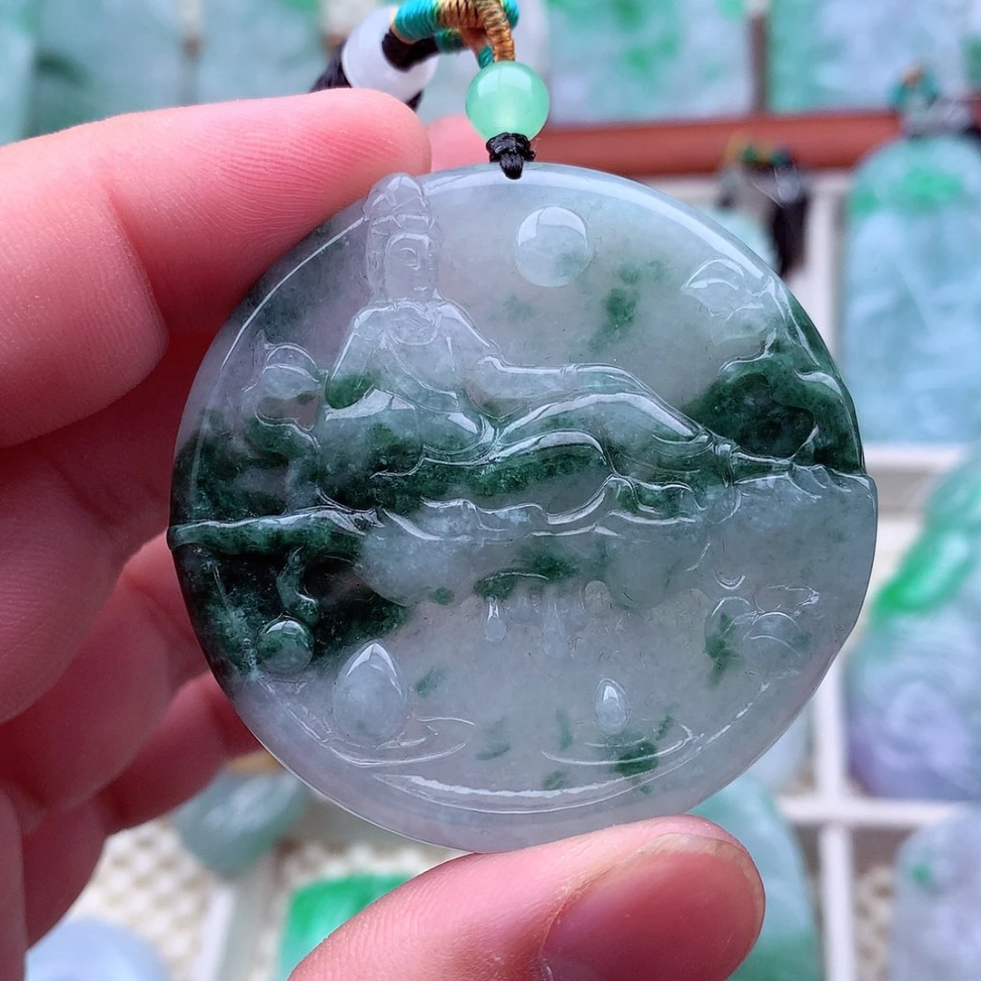 翡翠未镶嵌吊坠(不含链)