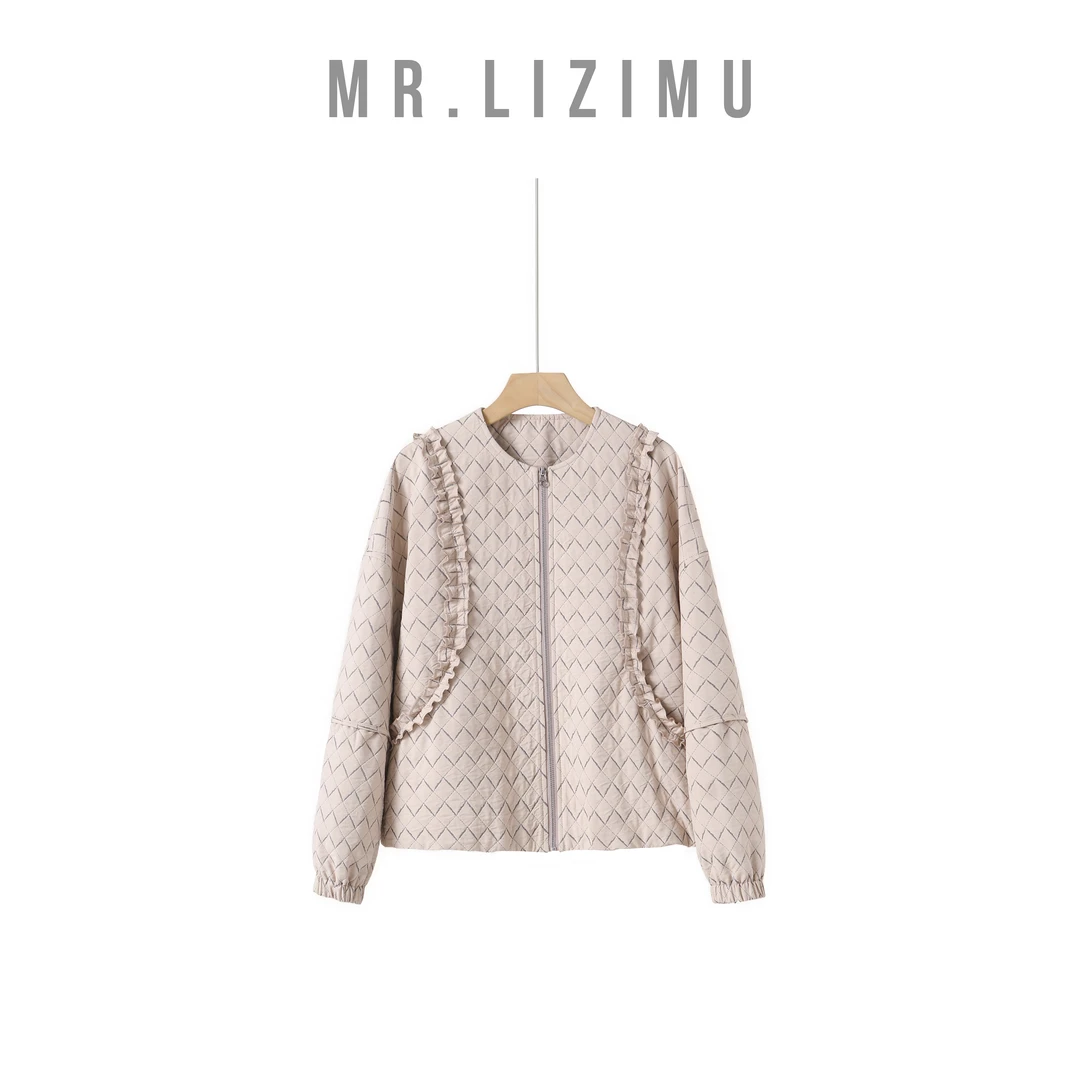李子木先生【流光风】女士网红款外套女款爆款2025新款菱形格花边