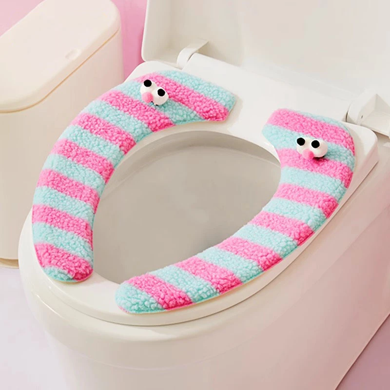 马桶垫子冬季加厚马桶垫2024新款抗菌粘贴式马桶坐垫四季通用