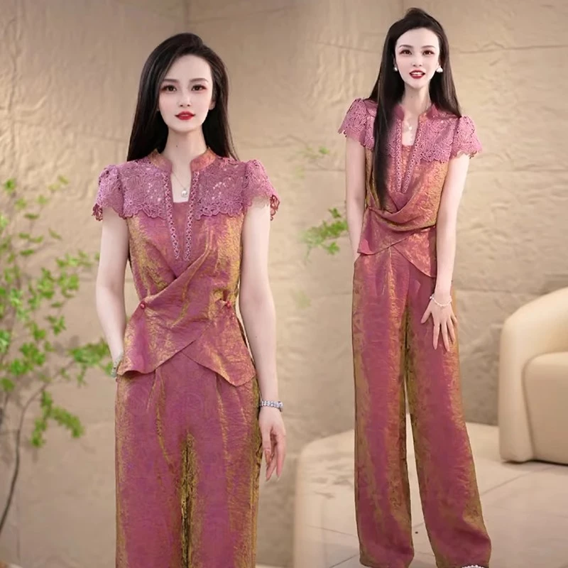 轻奢气质女神范高级感夏季新款贵气时髦长款修身显瘦新中式连衣裙