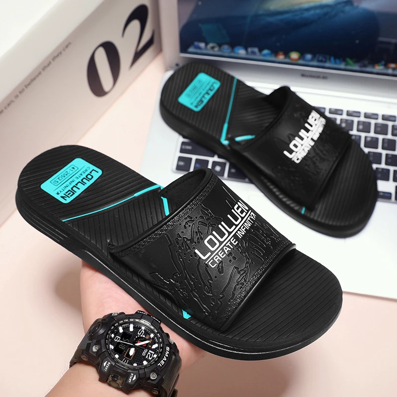 2025新款夏季拖鞋男外穿潮流防滑凉拖鞋男士居家浴室洗澡一字拖