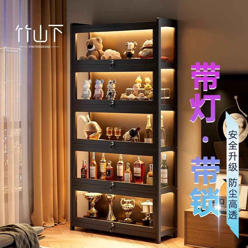 手办展示柜家用客厅盲盒模型储物收纳柜亚克力摆件陈列柜展示架子
