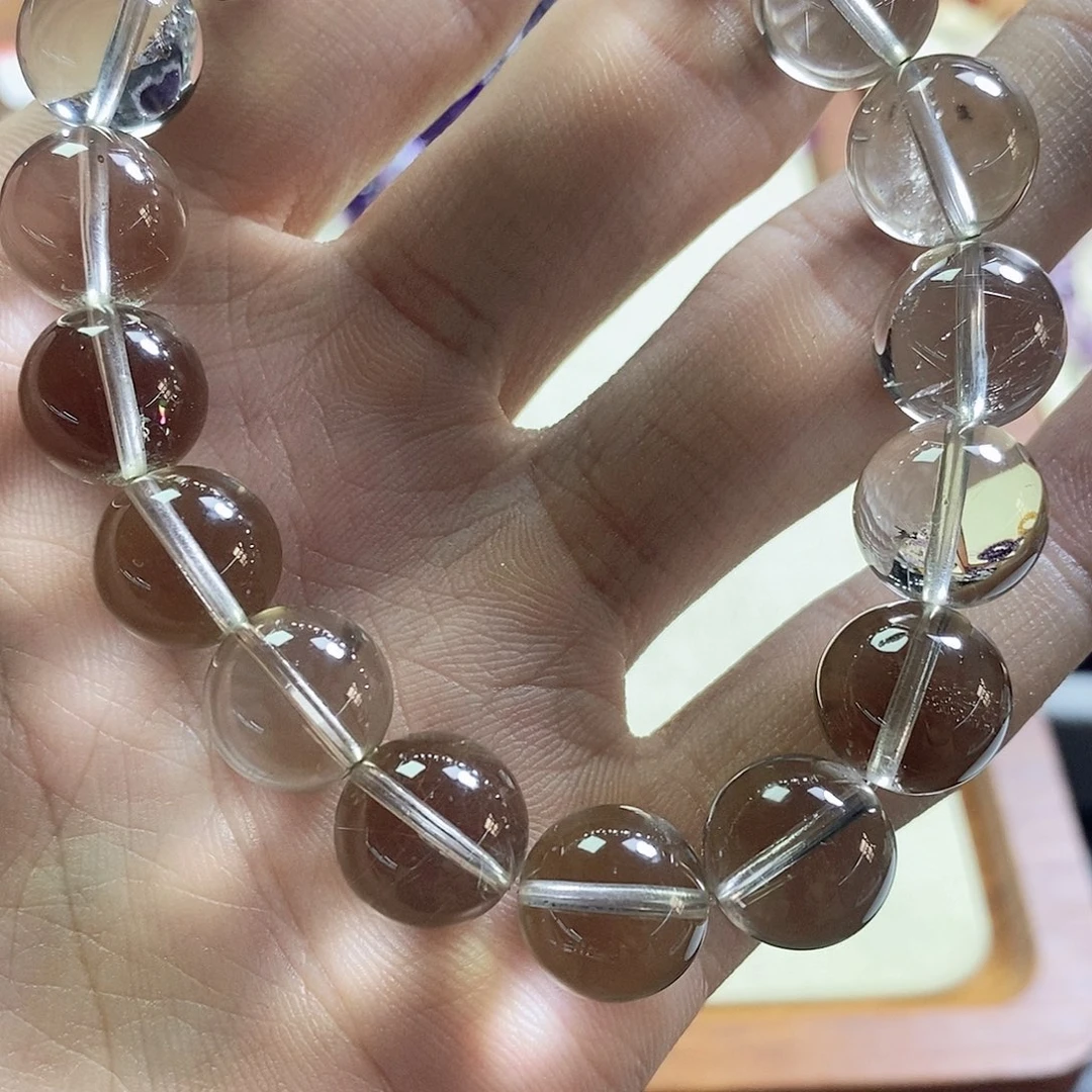 水晶手链未镶嵌白水晶单圈手链13m m