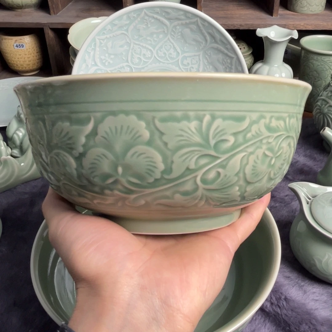 瓷微瑕 8 英寸宫廷牡丹一只