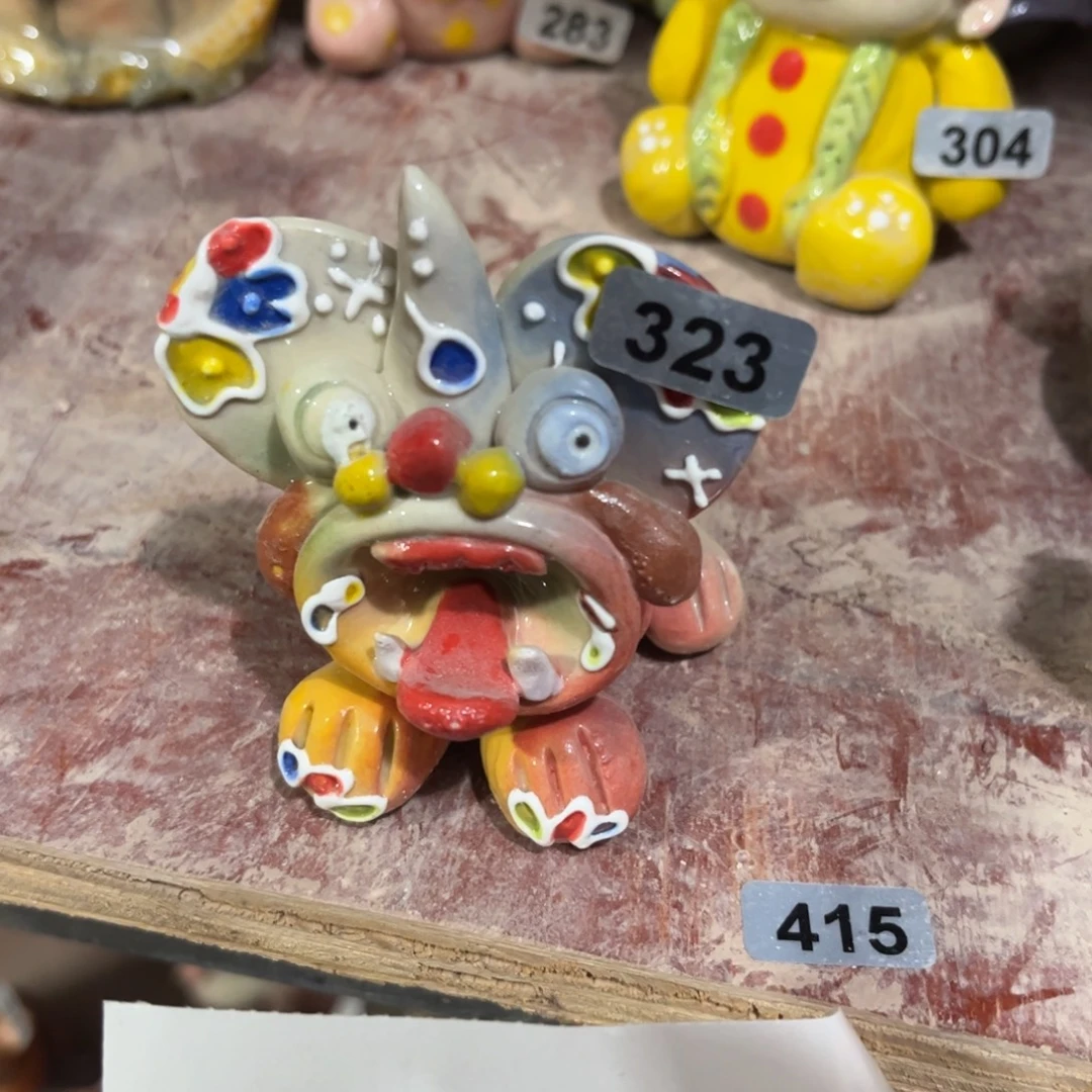 摆件纯手工抽象陶瓷摆件微瑕323