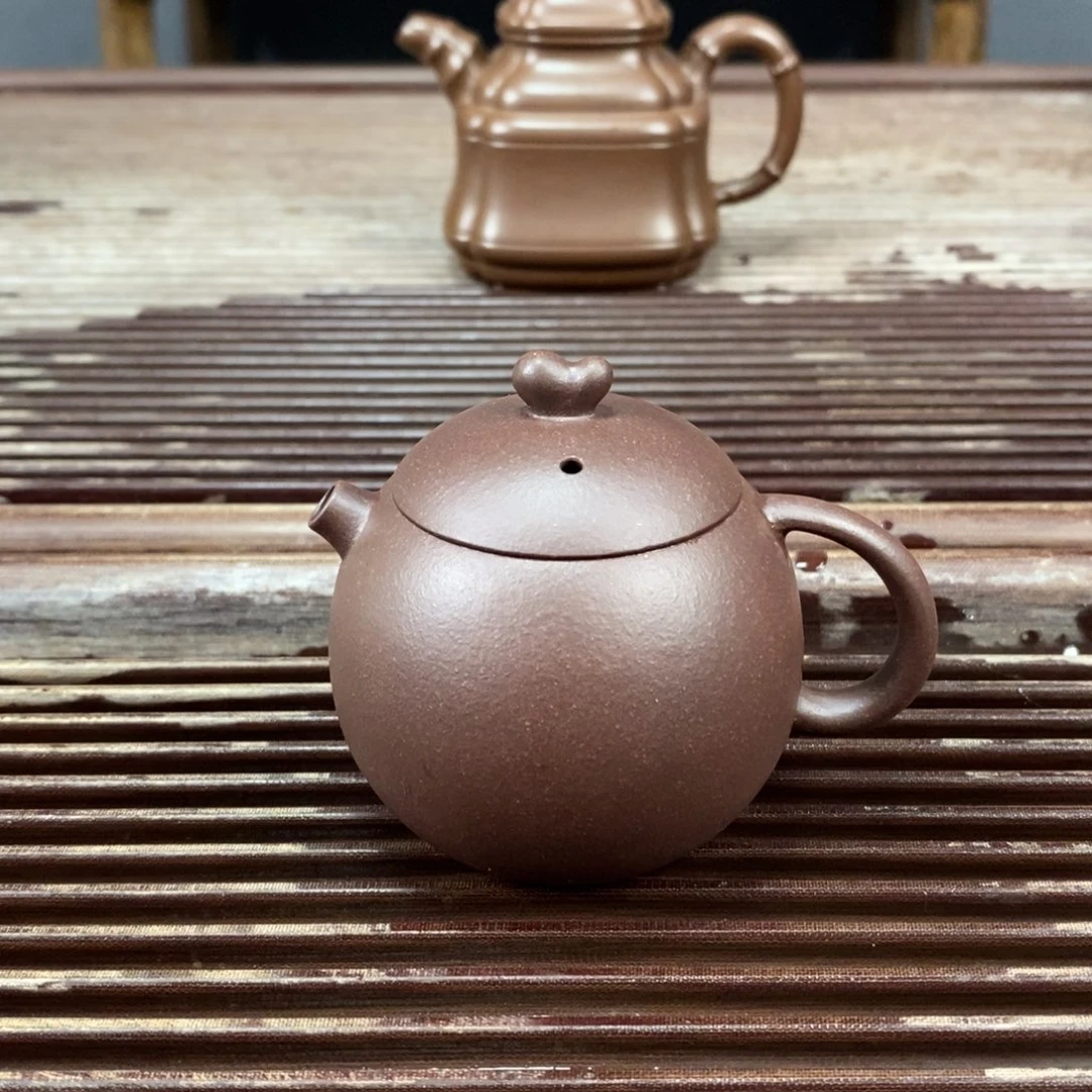 茶壶紫砂宜兴原矿紫砂壶紫泥龙蛋130c