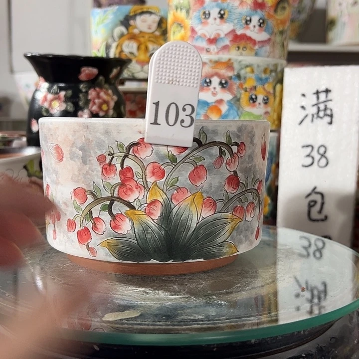 景德镇手绘花盆里面的高级盆