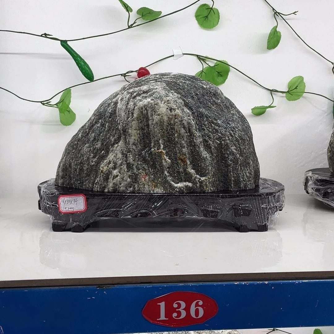 ****u石材靠山石平安石摆件