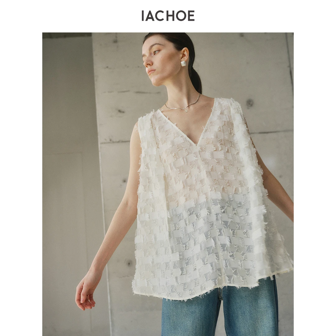 IACHOE小方格背心3621503004