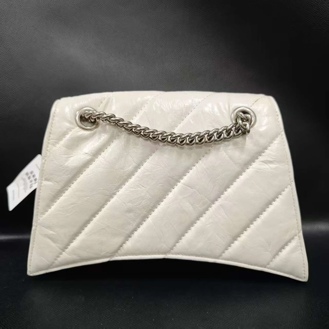 SMVP 高定奢品 时尚潮流真皮新款女包沙漏 1027-1 白色