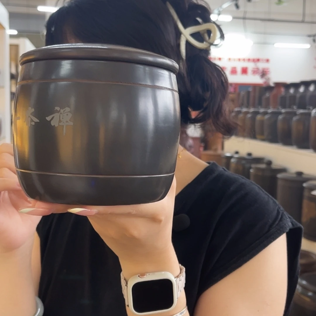 钦州坭兴陶 原矿原泥 茶叶罐 半斤装