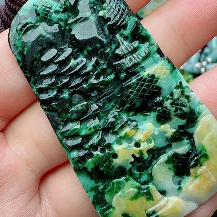 颈饰未镶嵌翡翠天然A货21