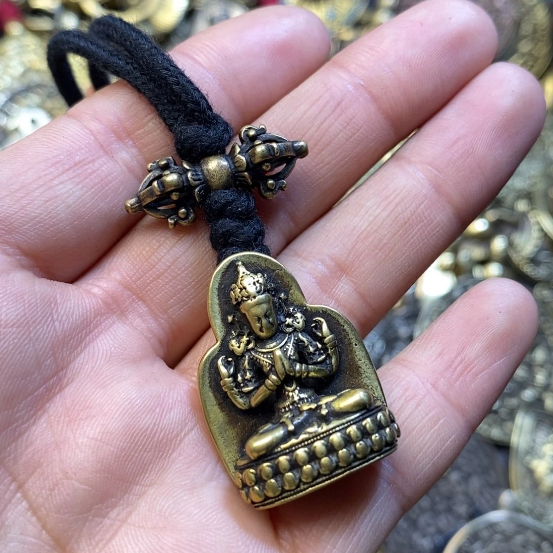 藏式四臂观音牌子