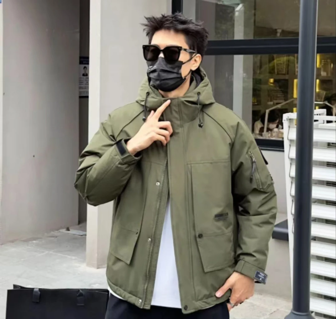 Y9901--【时尚王者】帅气潮牌情侣加厚羽绒服外套