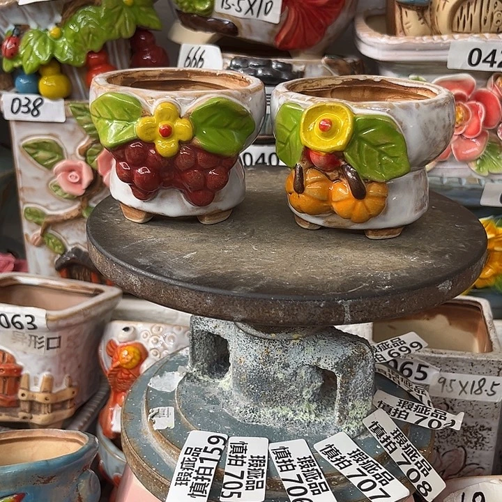 粗陶材质多肉花盆