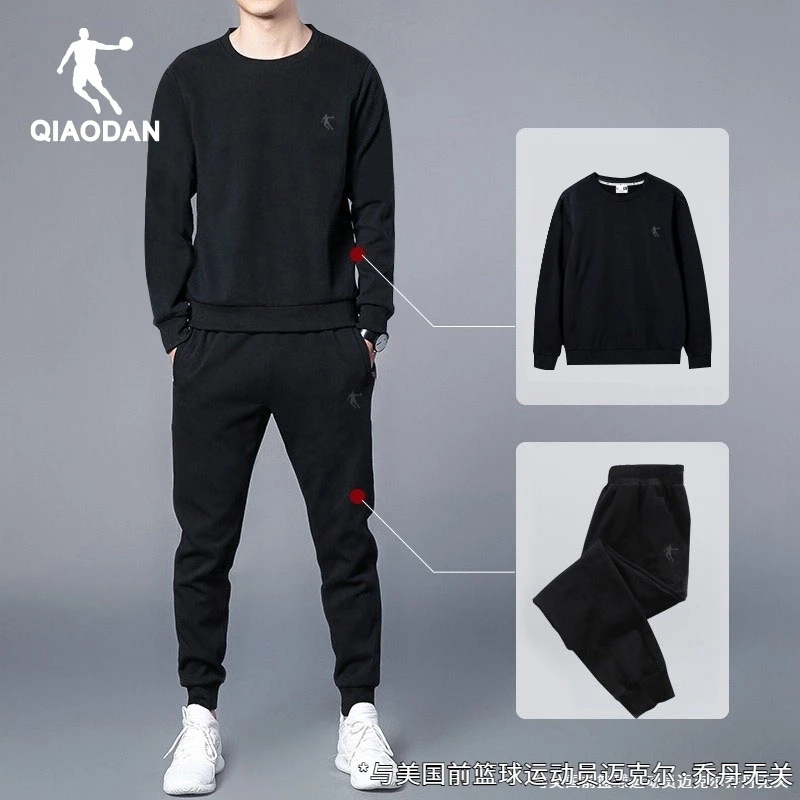 乔丹运动套装男2025春季新款宽松卫衣休闲卫裤官网旗舰正品两件套