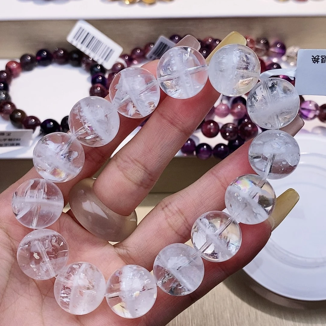 手链未镶嵌水晶白幽灵千层彩虹光16+