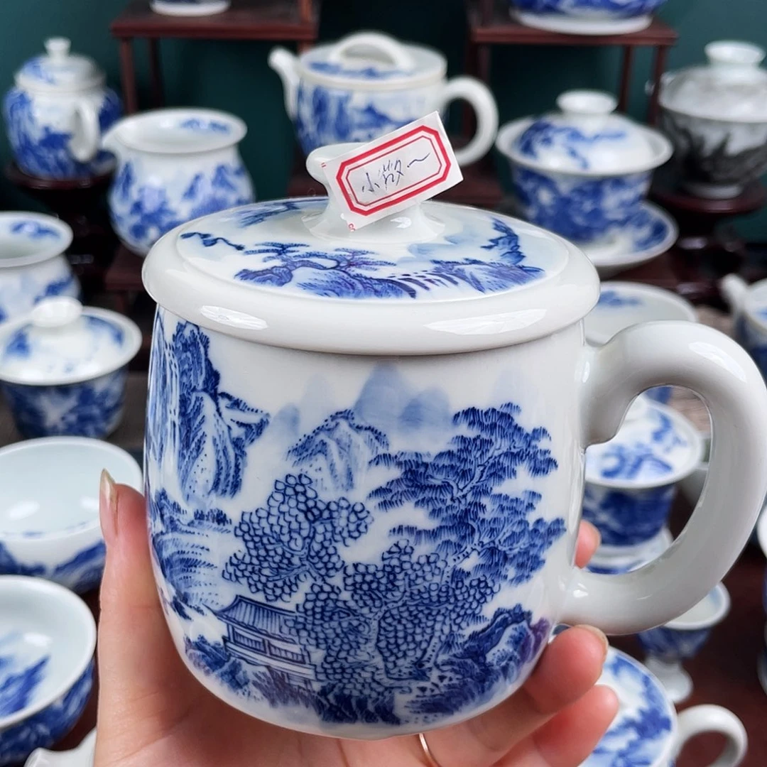 旅*手工手绘青花，青花