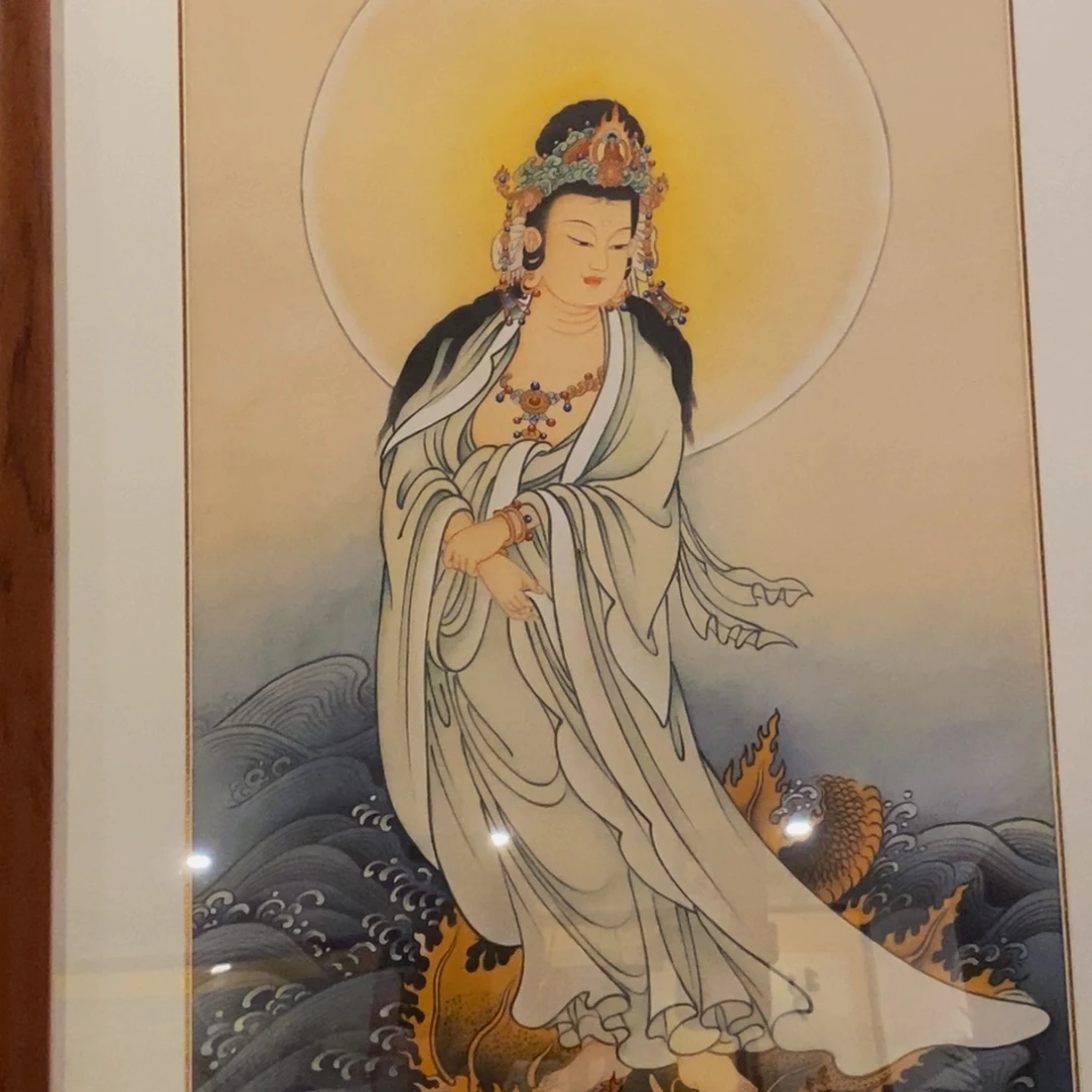 版画观世音龙之海潮音