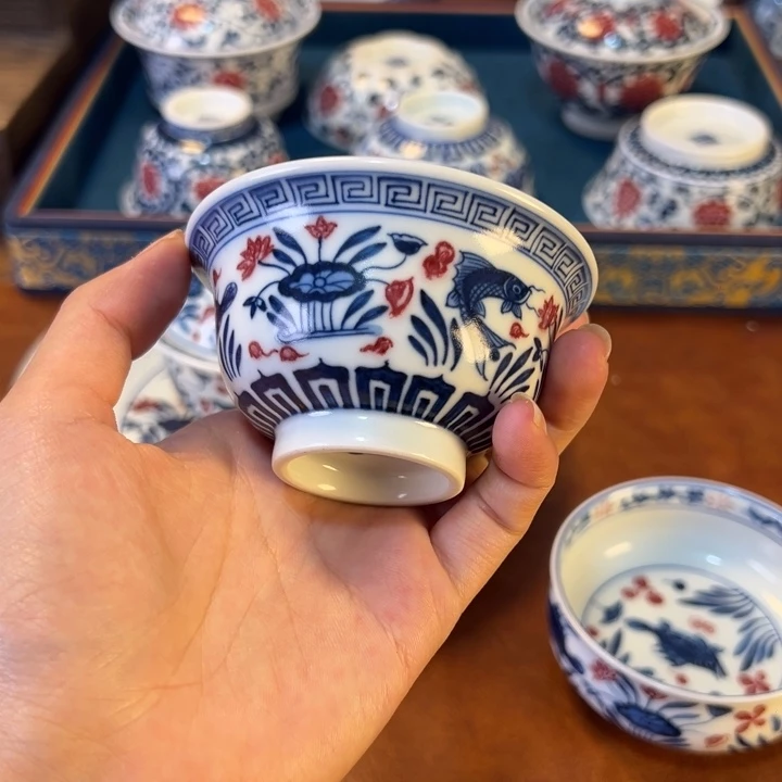 摆件景德镇陶瓷茶器百宝箱