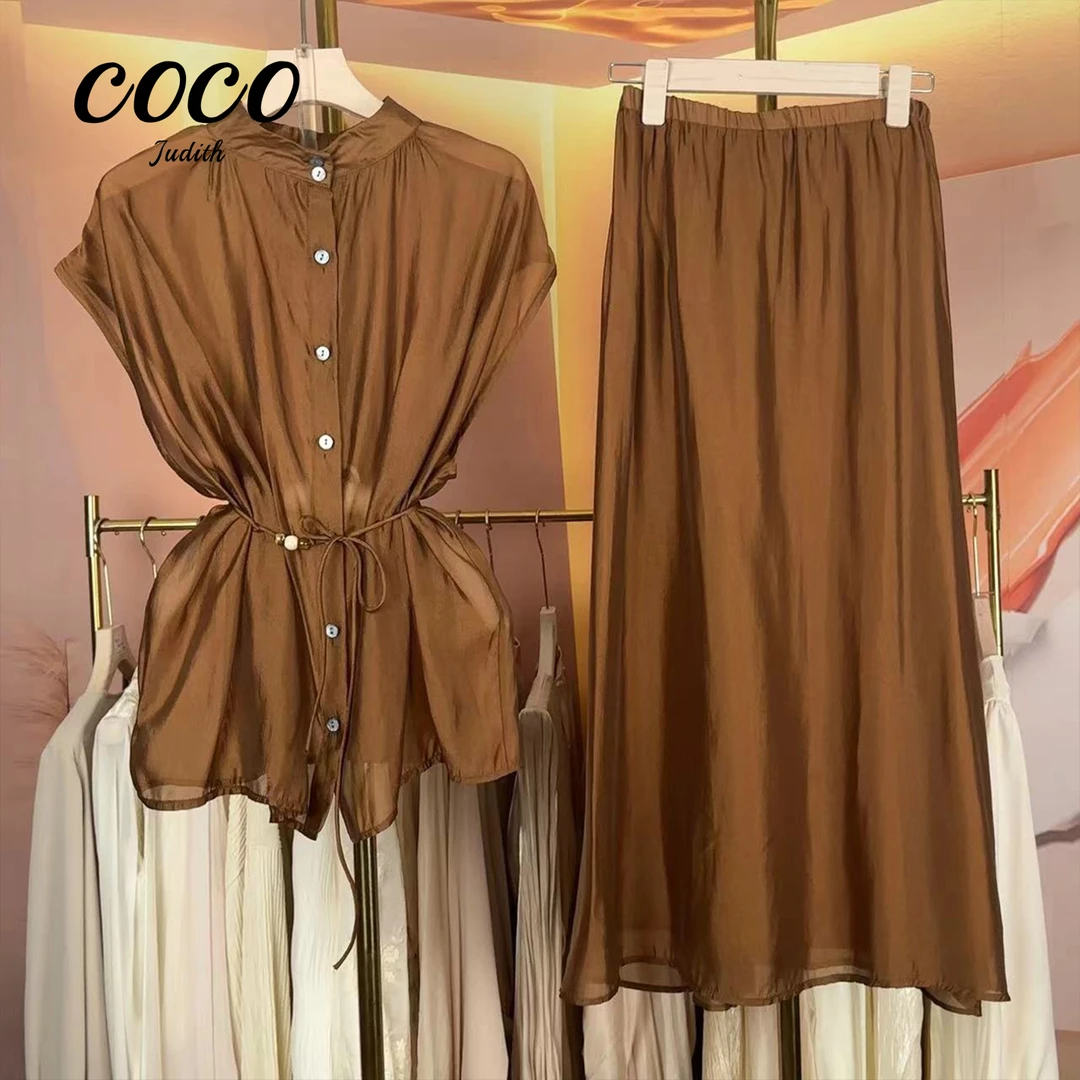 现货【RG381】2025年时尚气质百搭减龄显瘦新款轻奢感休闲女装套装