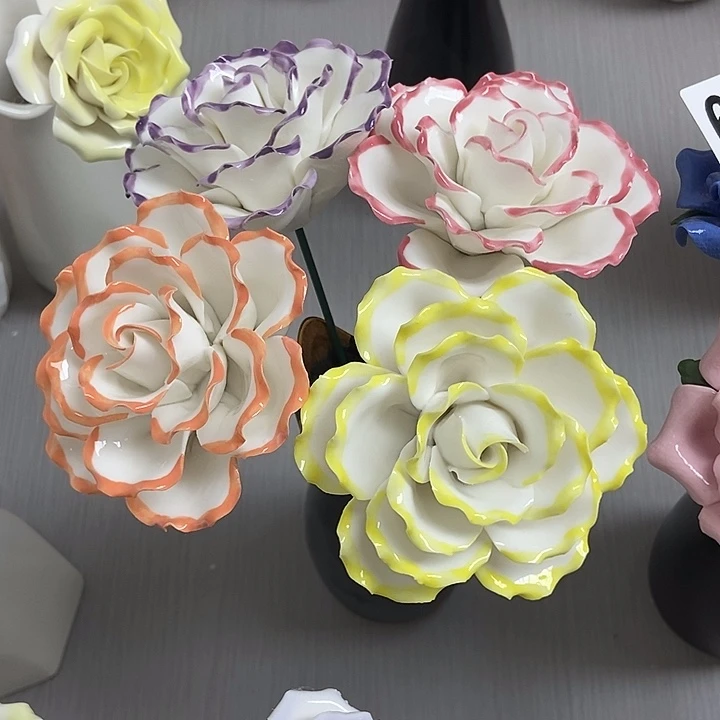 陶瓷纯手工捏花设计