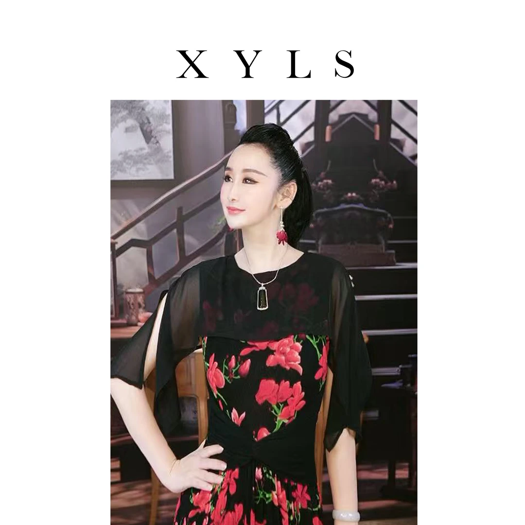 女装连衣裙弹力印花T006785