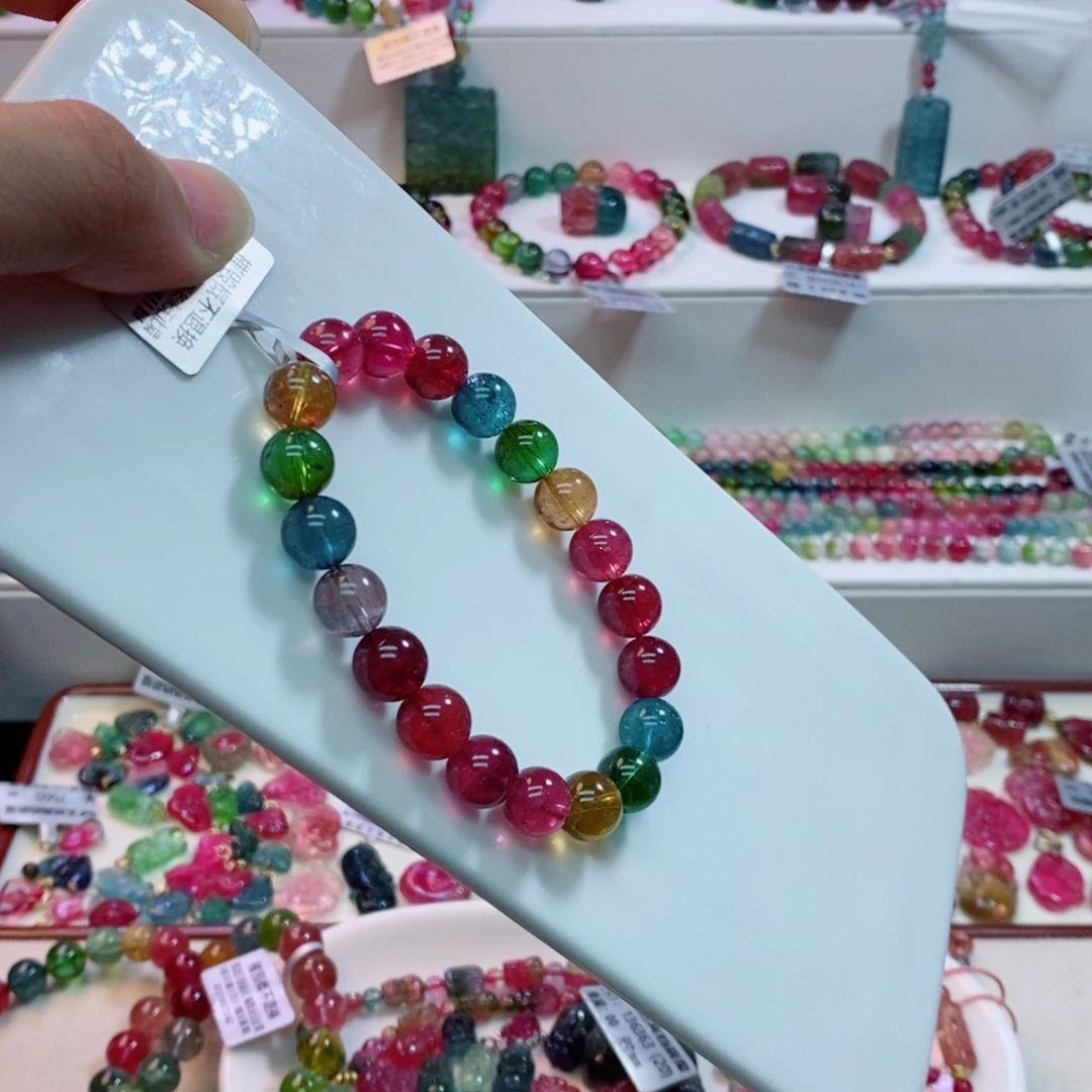 未镶嵌手链碧玺多样性发一条