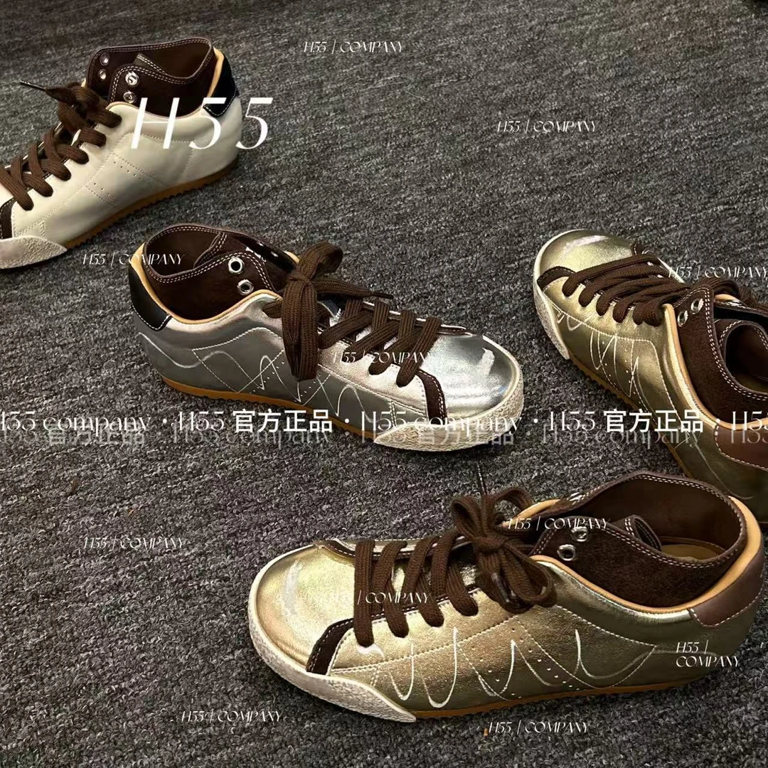 H55-野生辣辣-猎鸭靴口中古做旧星星鞋3.5cm19-2835-RD