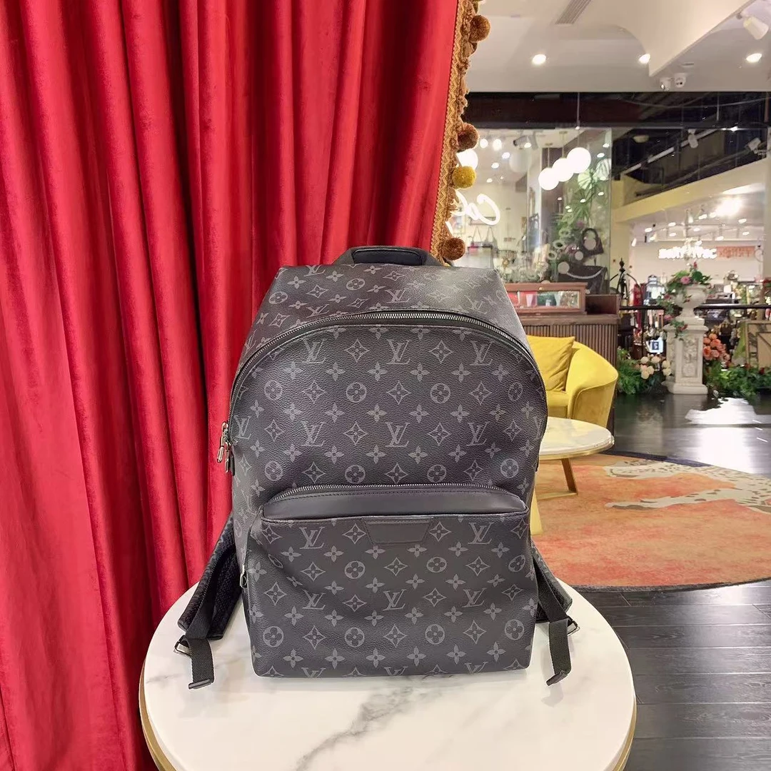 95新 LouisVuitton/路易威登 新款阿波罗双肩包黑银老花/68236079
