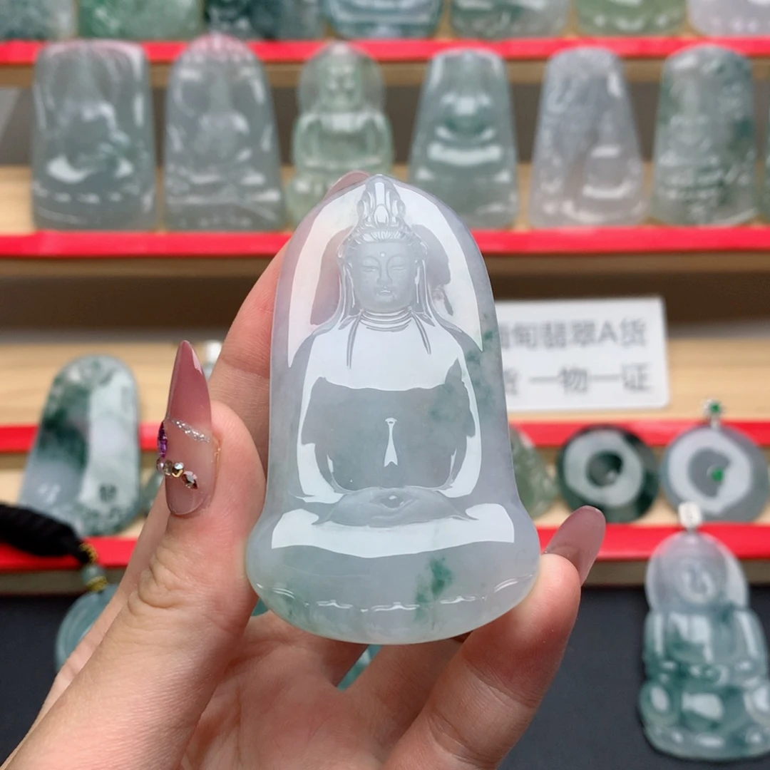 盛***）颈饰未镶嵌翡翠素衣