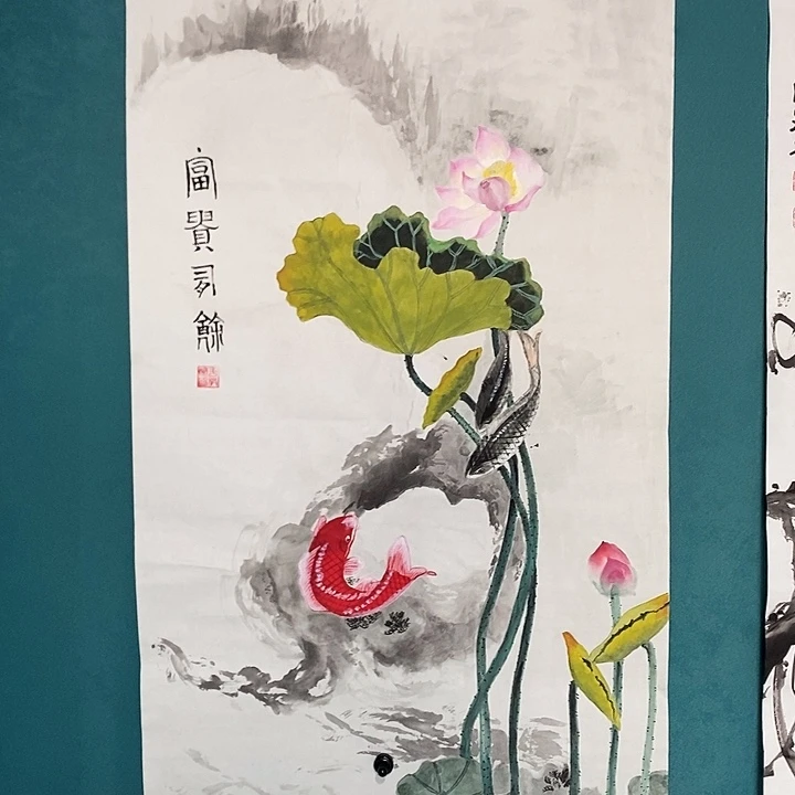 国画于洪英老师三尺手绘作品