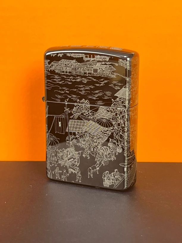 ZORRO清明上河图（黑冰）防风煤油打火机（需自行配油）Z8668