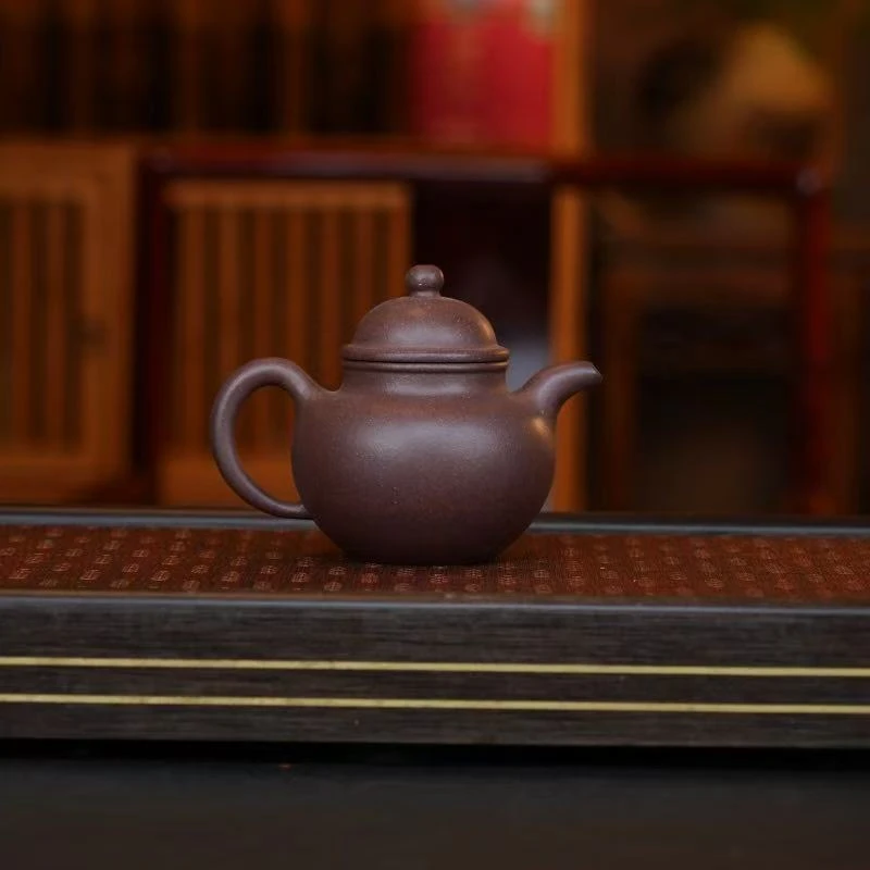 YZ桃花泥[掇球260CC]宜兴原矿手工紫砂壶