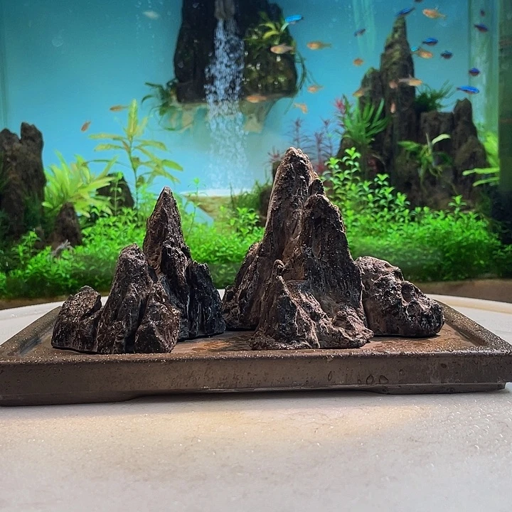石头粉可用于盆景，鱼缸造景，摆件
