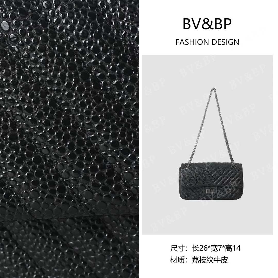 BV&BP· 原创设计 真皮高定单肩斜跨包403黑色