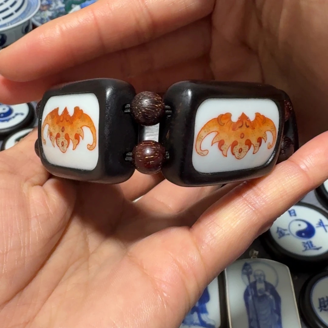 瓷片菩**心五福手串一串