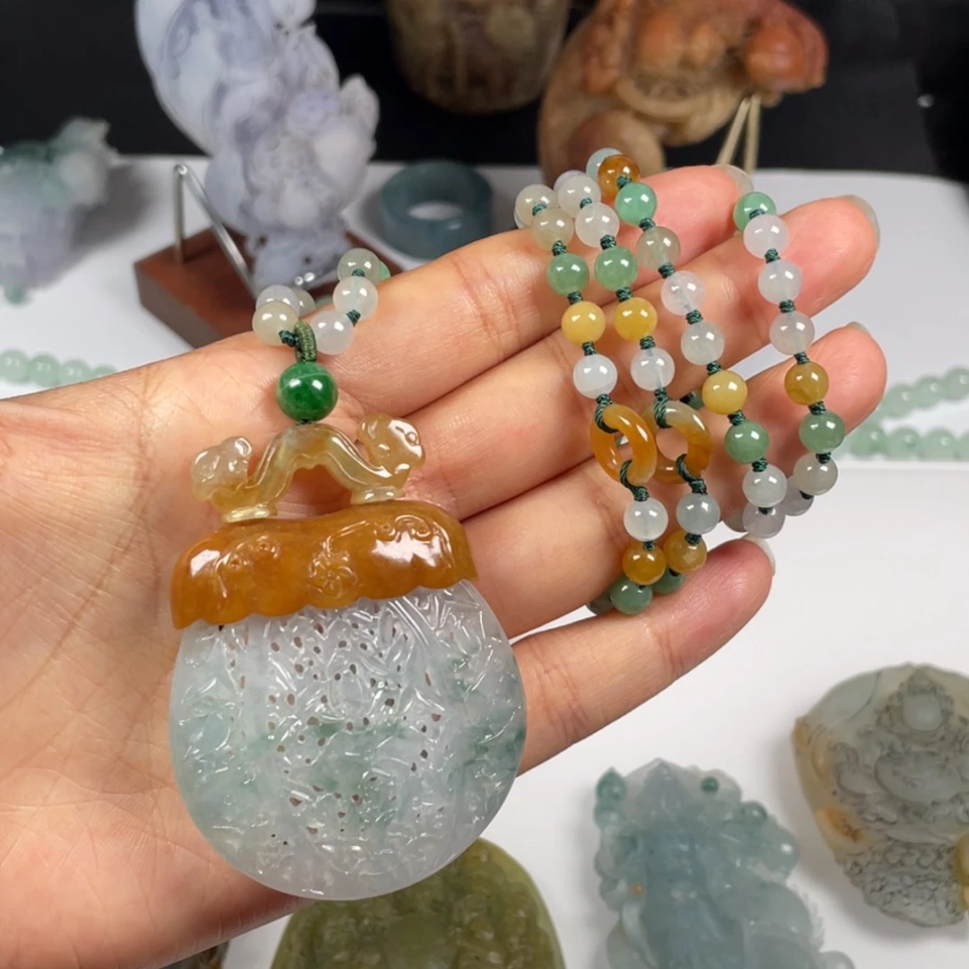 未镶嵌定制翡翠福袋