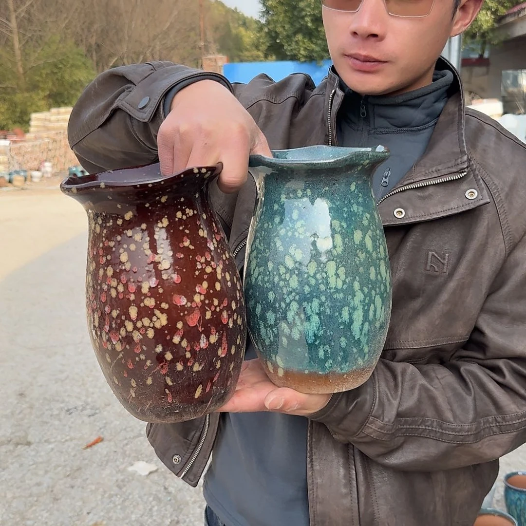 紫砂花盆口15高23（两个葫芦